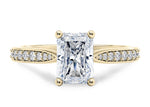 Victoria Diamond Band Yellow Gold 18k Radiant Engagement Ring
