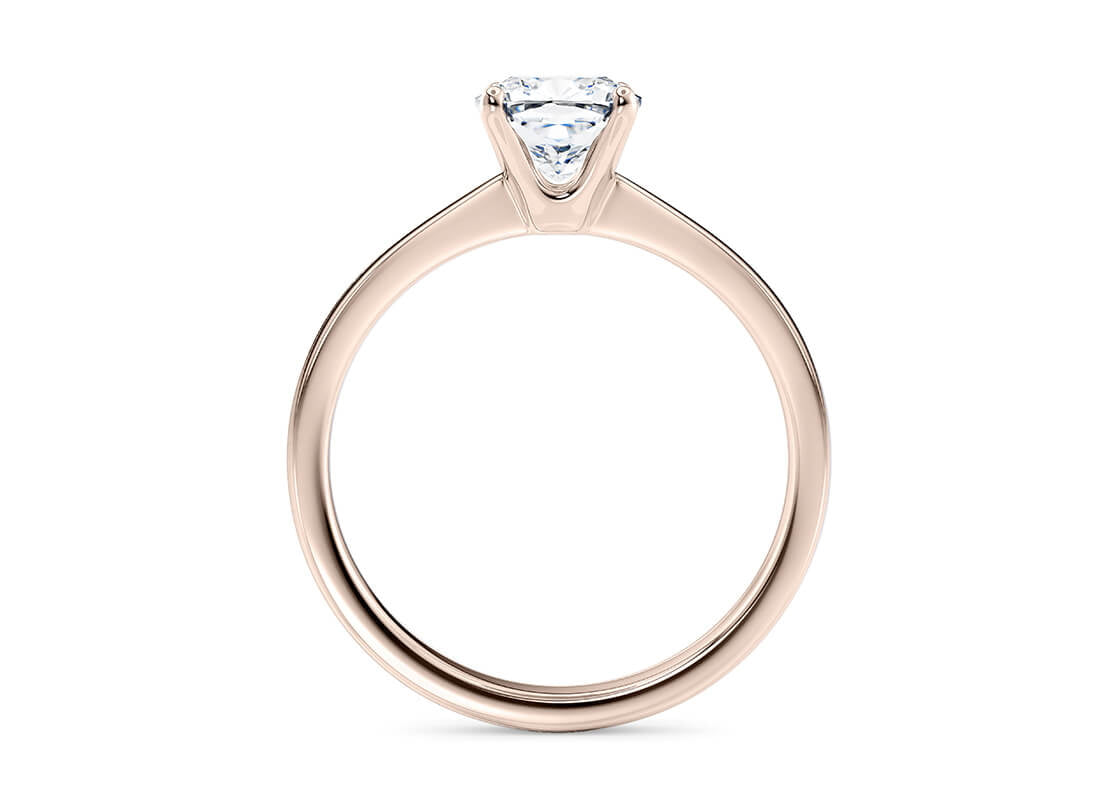 Delicacy Solitaire Rose Gold 18k Cushion Engagement Ring