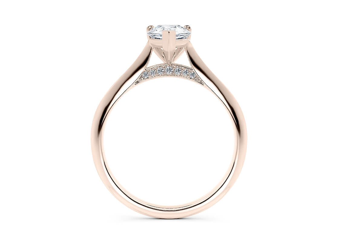 Iris Solitaire Rose Gold 18k Pear Engagement Ring