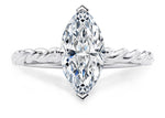 Ascot Solitaire Platinum Marquise Engagement Ring