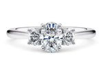Venice Trilogy Platinum Oval Engagement Ring