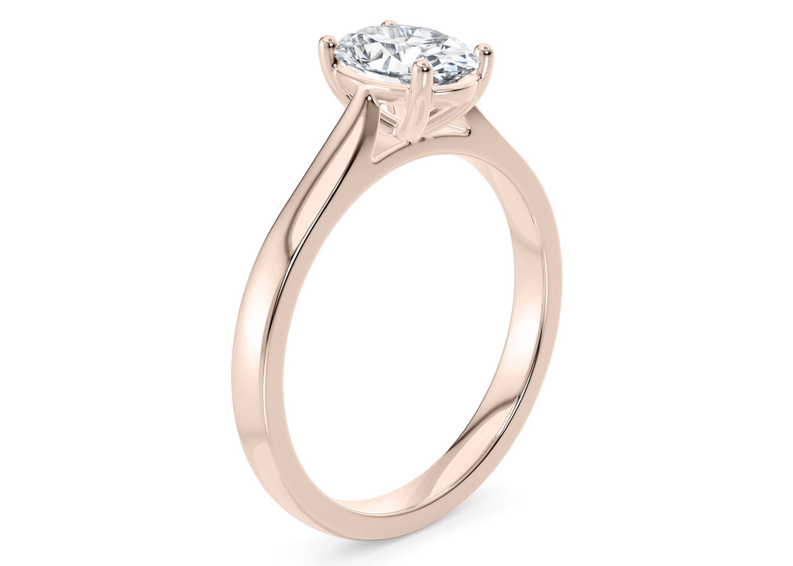 Contour Solitaire Rose Gold 18k Oval Engagement Ring