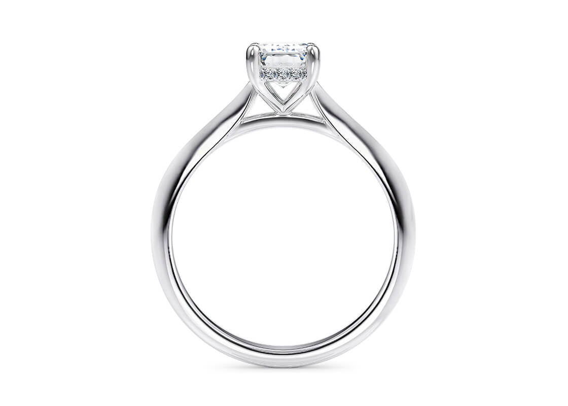 Hope Solitaire Platinum Emerald Engagement Ring