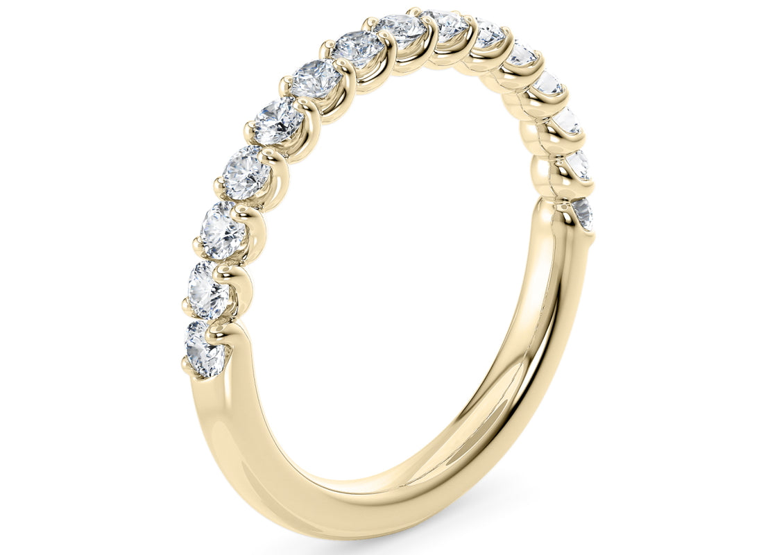 Ballerina Yellow Gold 18k Full Set Natural Eternity Ring