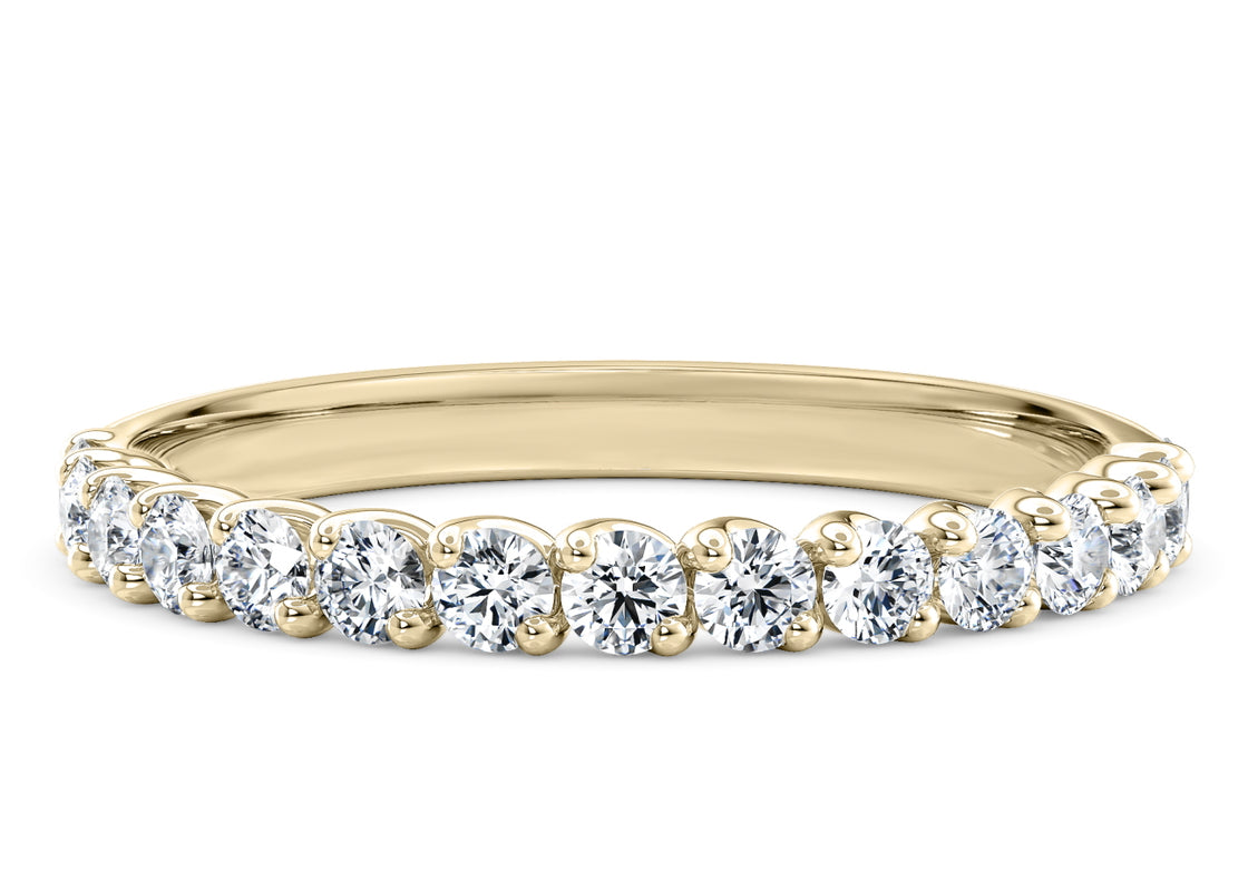 Ballerina Yellow Gold 18k Full Set Natural Eternity Ring