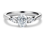 Barcelona Trilogy Platinum Oval Engagement Ring