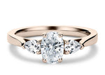 Barcelona Trilogy Rose Gold 18k Oval Engagement Ring