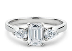 Barcelona Trilogy White Gold 18k Emerald Engagement Ring