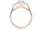 Barcelona Trilogy Rose Gold 18k Round Engagement Ring
