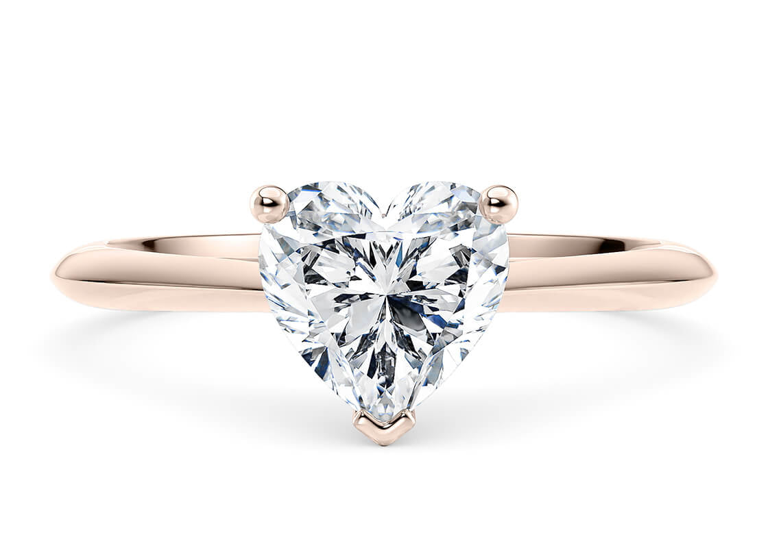 Hope Solitaire Rose Gold 18k Heart Engagement Ring