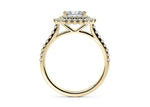 Berkeley Halo Yellow Gold 18k Princess Engagement Ring