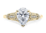 Jasmine Vintage Yellow Gold 18k Pear Engagement Ring