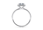 Isabella Halo Platinum Radiant Engagement Ring