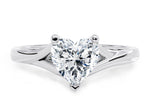 Hanover Solitaire White Gold 18k Heart Engagement Ring