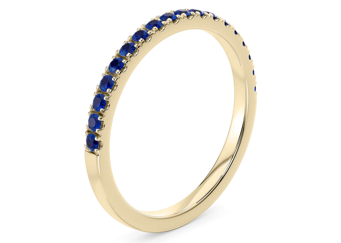 Vogue Sapphire Yellow Gold 18k Eternity Ring