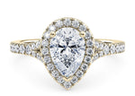 Battersea Halo Yellow Gold 18k Pear Engagement Ring