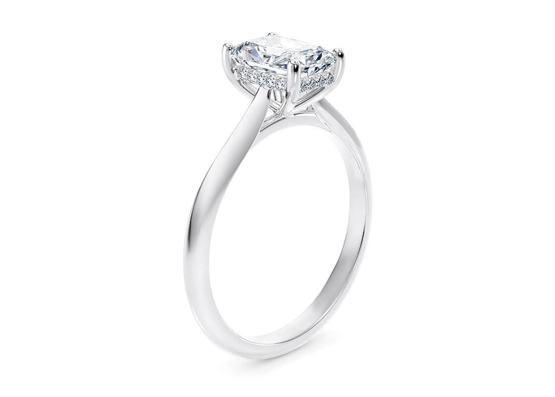 Hope Solitaire Platinum Radiant Engagement Ring