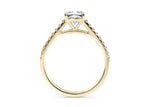 1477 Vintage Yellow Gold 18k Cushion Engagement Ring