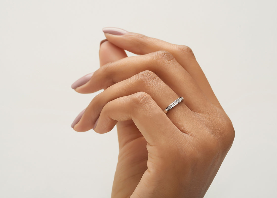 Tsarina White Gold 18k Half Set Eternity Ring