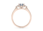 Hampstead Halo Rose Gold 18k Radiant Engagement Ring