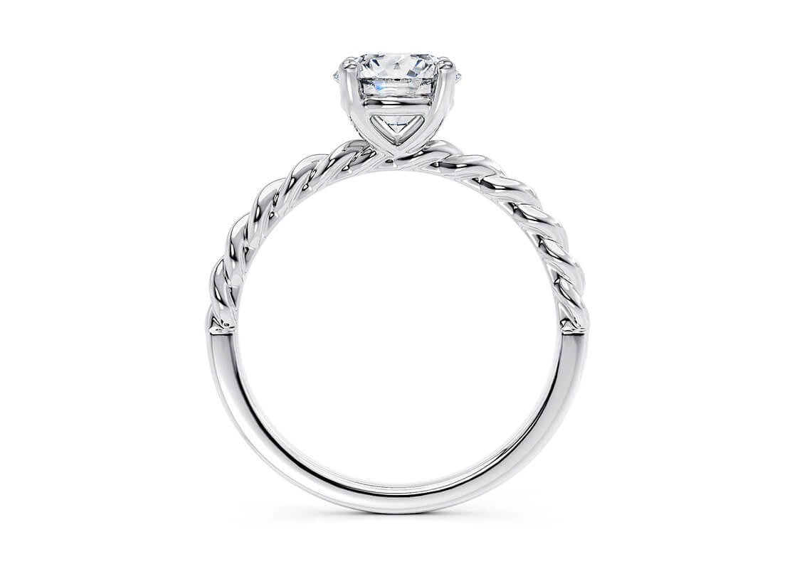 Ascot Solitaire Platinum Round Engagement Ring