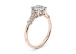Jasmine Vintage Rose Gold 18k Round Engagement Ring