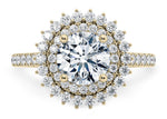 Berkeley Halo Yellow Gold 18k Round Engagement Ring