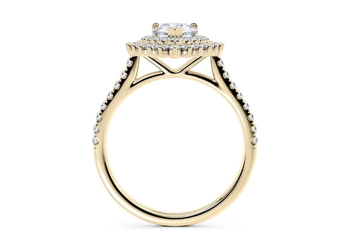 Berkeley Halo Yellow Gold 18k Pear Engagement Ring