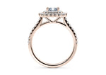 Berkeley Halo Rose Gold 18k Radiant Engagement Ring