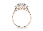 Barcelona Trilogy Rose Gold 18k Cushion Engagement Ring