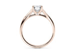 Hanover Solitaire Rose Gold 18k Emerald Engagement Ring