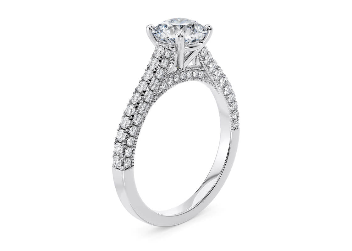 Bloomsbury Vintage Platinum Round Engagement Ring
