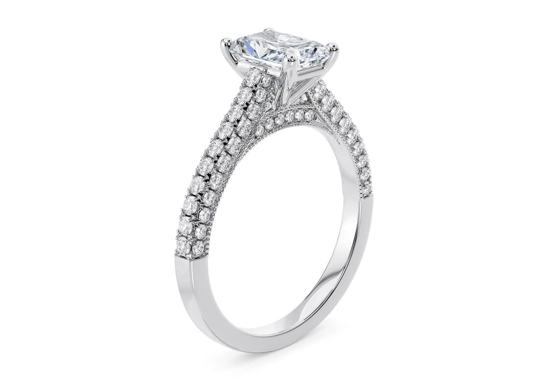 Bloomsbury Vintage Platinum Radiant Engagement Ring