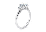Valencia Trilogy Platinum Cushion Engagement Ring
