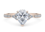 Gaia Vintage Rose Gold 18k Pear Engagement Ring