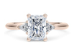 Paris Trilogy Rose Gold 18k Radiant Engagement Ring