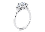 Barcelona Trilogy Platinum Asscher Engagement Ring