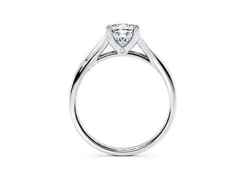 Hanover Solitaire Platinum Cushion Engagement Ring