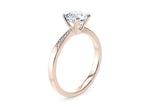Delicacy Vintage Rose Gold 18k Round Engagement Ring