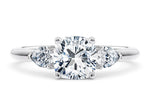 Florence Trilogy Platinum Cushion Engagement Ring