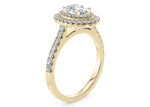 Empress Halo Yellow Gold 18k Oval Engagement Ring