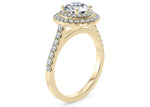 Empress Halo Yellow Gold 18k Round Engagement Ring