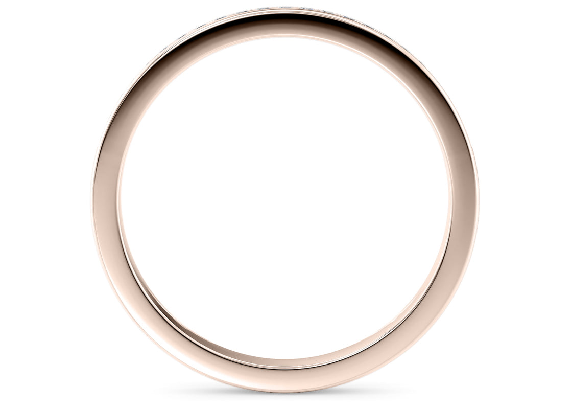 Adarna Rose Gold 18k Half Set Eternity Ring
