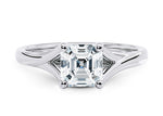 Hanover Solitaire Platinum Asscher Engagement Ring