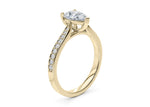 Victoria Diamond Band Yellow Gold 18k Pear Engagement Ring