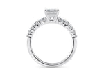 Lyra Diamond Band Platinum Asscher Engagement Ring