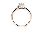 Victoria Diamond Band Rose Gold 18k Emerald Engagement Ring