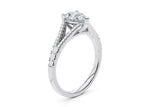 Oxford Diamond Band Platinum Pear Engagement Ring