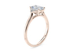Rosa Vintage Rose Gold 18k Radiant Engagement Ring