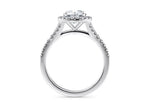 Battersea Halo Platinum Round Engagement Ring